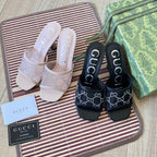 Gucci Rhinestone Mesh High-Heeled Sandals – sandals product image 5