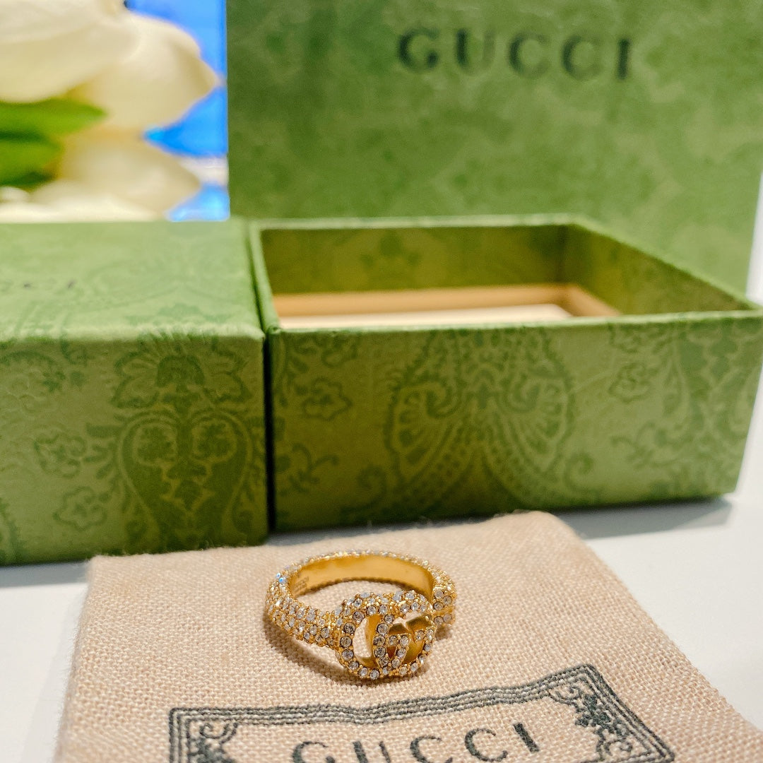 Gucci Sparkling Crystal Open Ring – Luxury Designer Jewelry – product image 1