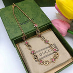 Gucci Star Crystal Double G Necklace – Luxury Designer Jewelry – product image 4