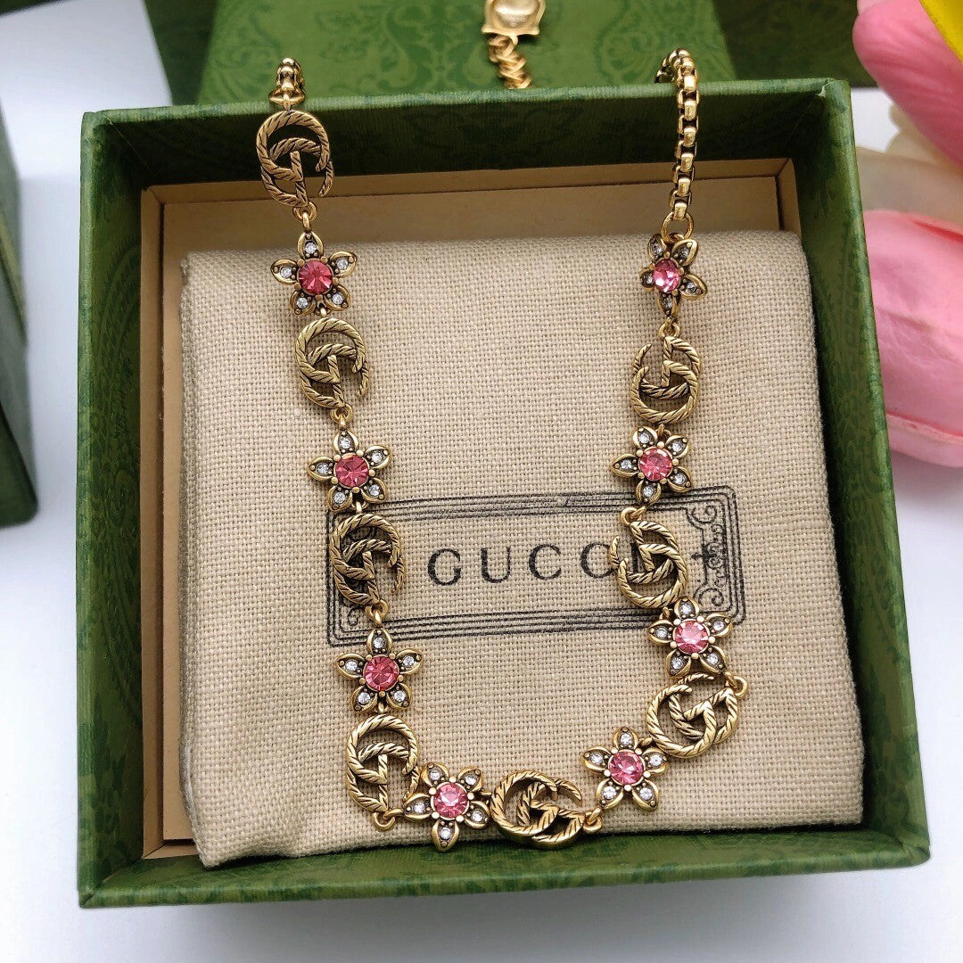 Gucci Star Crystal Double G Necklace – Luxury Designer Jewelry – product image 5