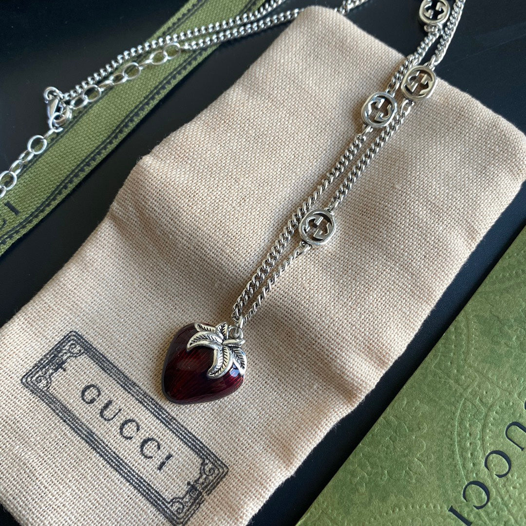 Gucci Strawberry Pendant Necklace – Luxury Designer Jewelry – product image 2