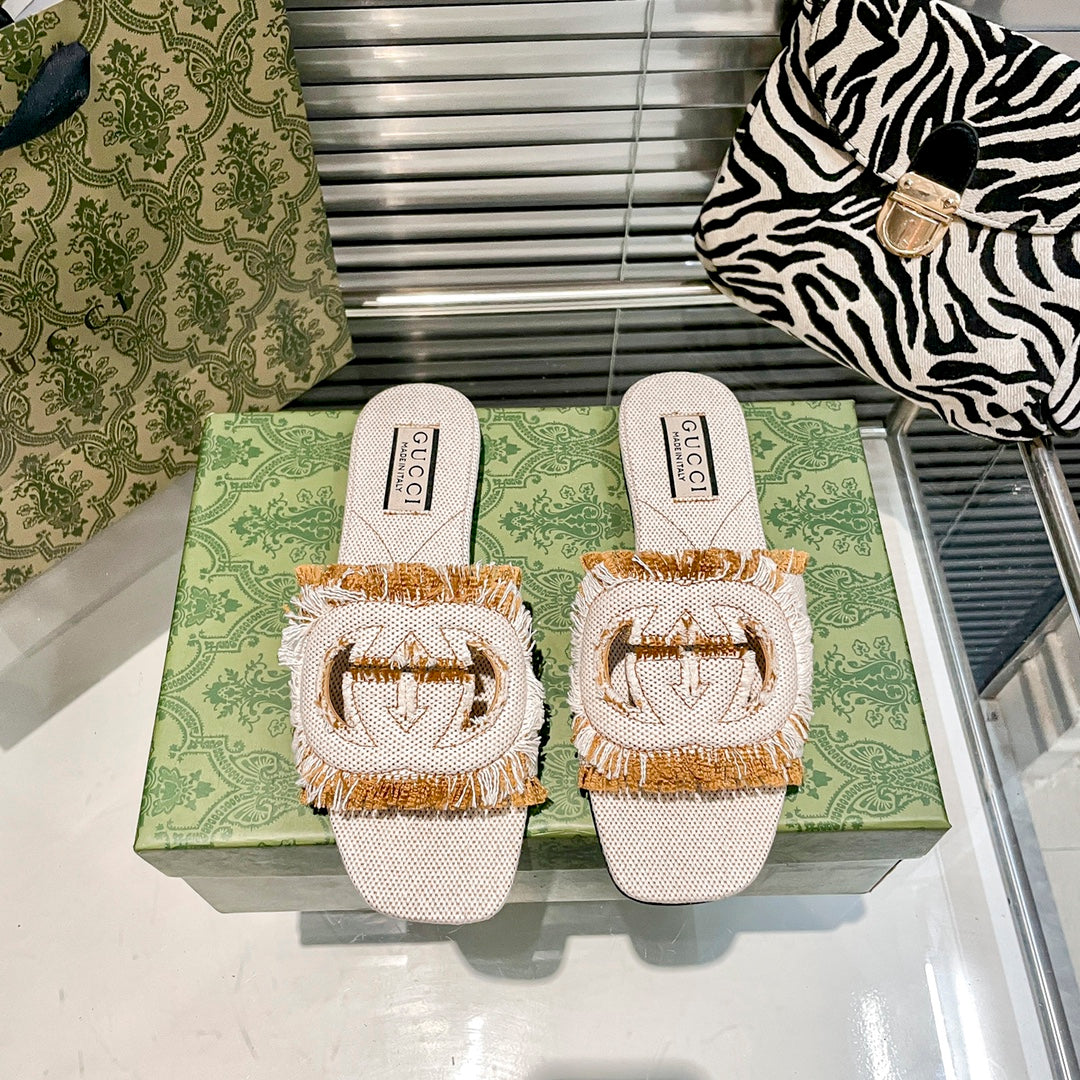 Gucci Tassel Hollow G Flat Slippers – slippers product image 2