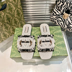 Gucci Tassel Hollow G Flat Slippers – slippers product image 4