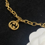 Gucci Textured Double G Pendant Necklace – Luxury Designer Jewelry – product image 3