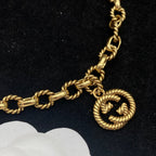 Gucci Textured Double G Pendant Necklace – Luxury Designer Jewelry – product image 4