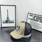 Gucci GG Tiger embroidered mesh trucker cap side view