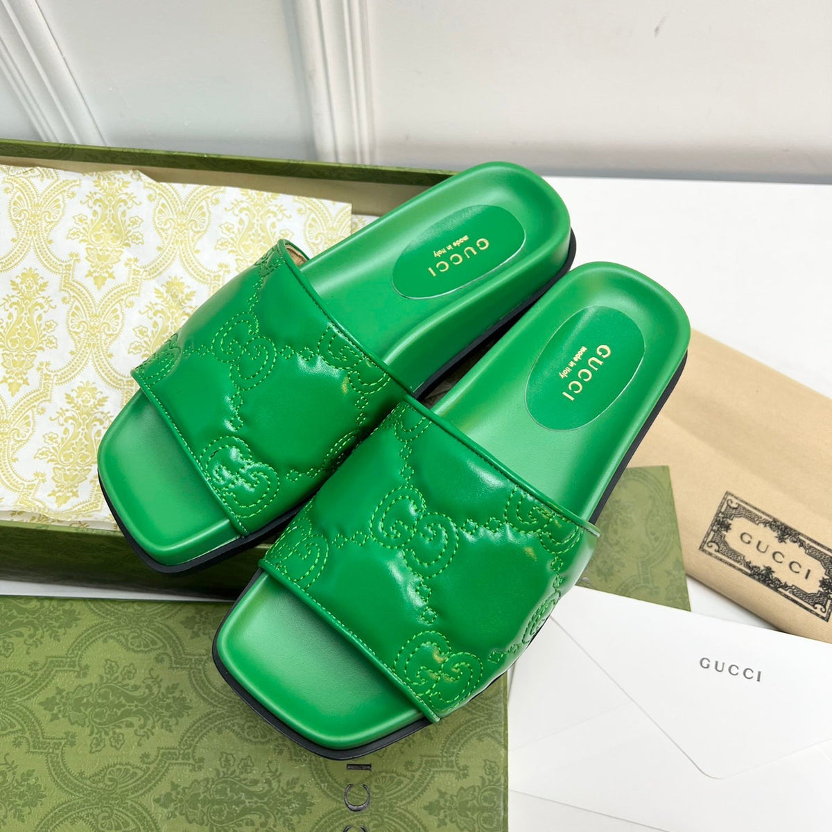 Gucci Trendy Embossed Flat Slippers – slippers product image 11