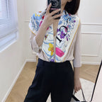 Gucci Twill Silk Collaboration Mickey Square Scarf for Women – product image 12