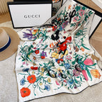 Gucci Twill Silk Collaboration Mickey Square Scarf for Women – product image 13