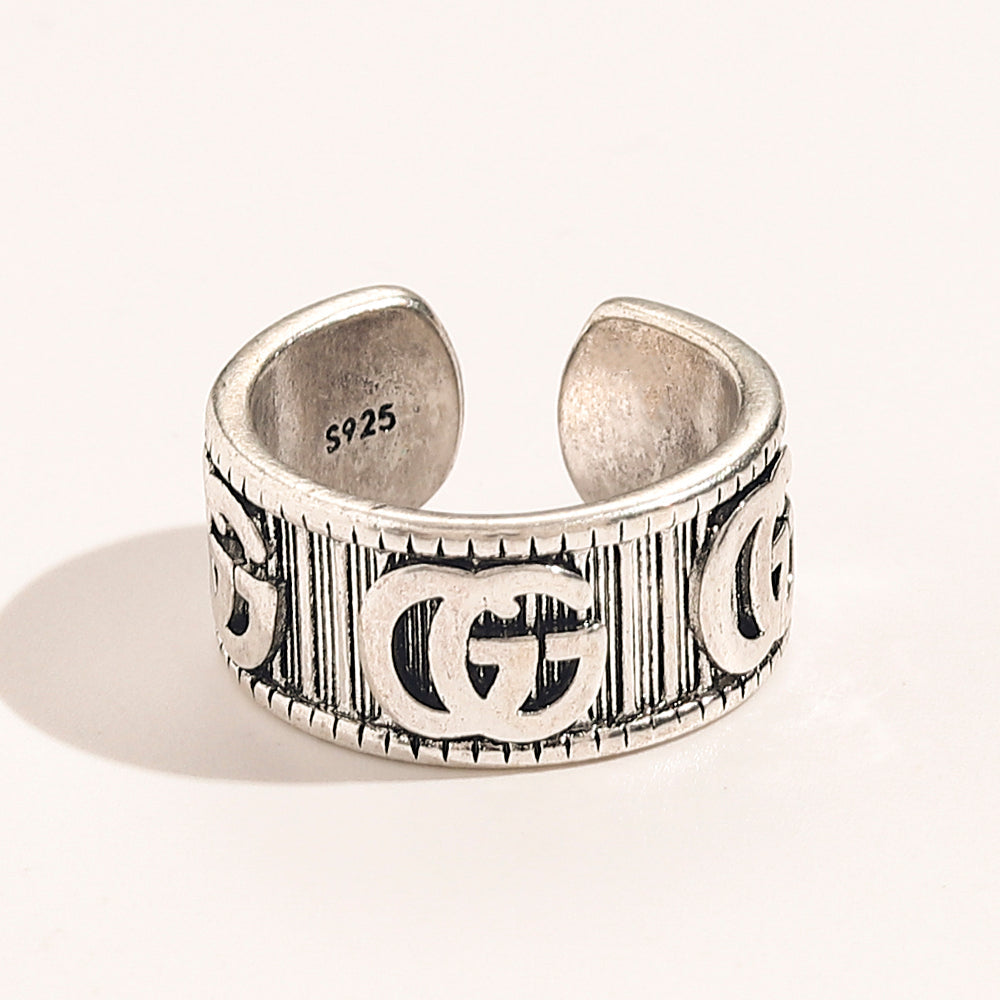Gucci Vertical Stripe Open Ring – Luxury Designer Jewelry – product image 1