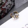 Gucci Vintage Crystal Flower Open Ring – Luxury Designer Jewelry – product image 1