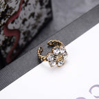 Gucci Vintage Crystal Flower Open Ring – Luxury Designer Jewelry – product image 1
