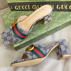 Gucci Vintage Embossed Block Heel Sandals – sandals product image 2