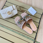 Gucci Vintage Embossed Canvas Slippers – slippers product image 11