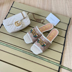Gucci Vintage Embossed Canvas Slippers – slippers product image 2