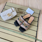 Gucci Vintage Embossed Canvas Slippers – slippers product image 3