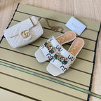 Gucci Vintage Embossed Canvas Slippers – slippers product image 5