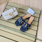 Gucci Vintage Embossed Letters Slippers – slippers product image 1