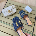 Gucci Vintage Embossed Letters Slippers – slippers product image 13