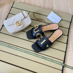 Gucci Vintage Embossed Letters Slippers – slippers product image 2