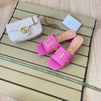 Gucci Vintage Embossed Letters Slippers – slippers product image 4