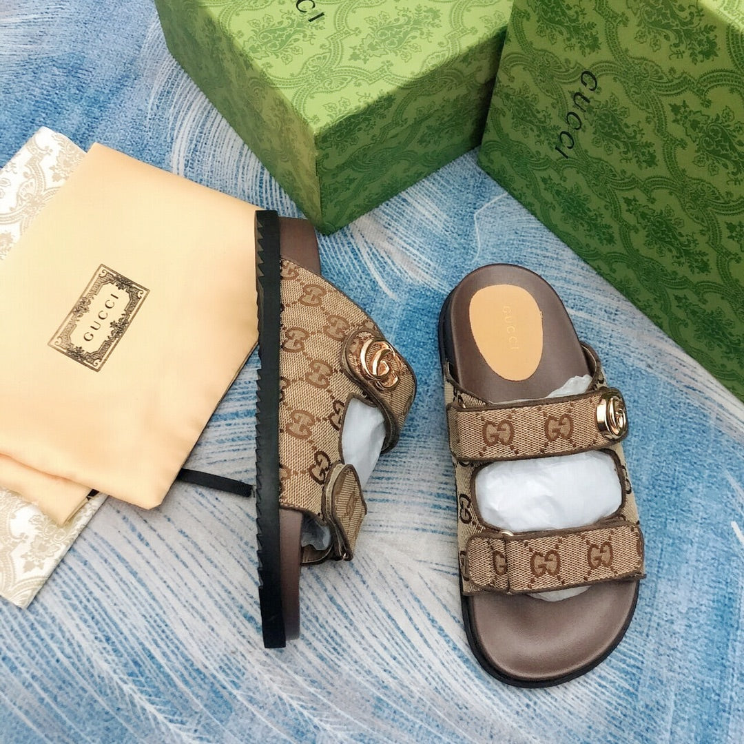 Gucci Vintage G Embossed Velcro Sandals – sandals product image 12