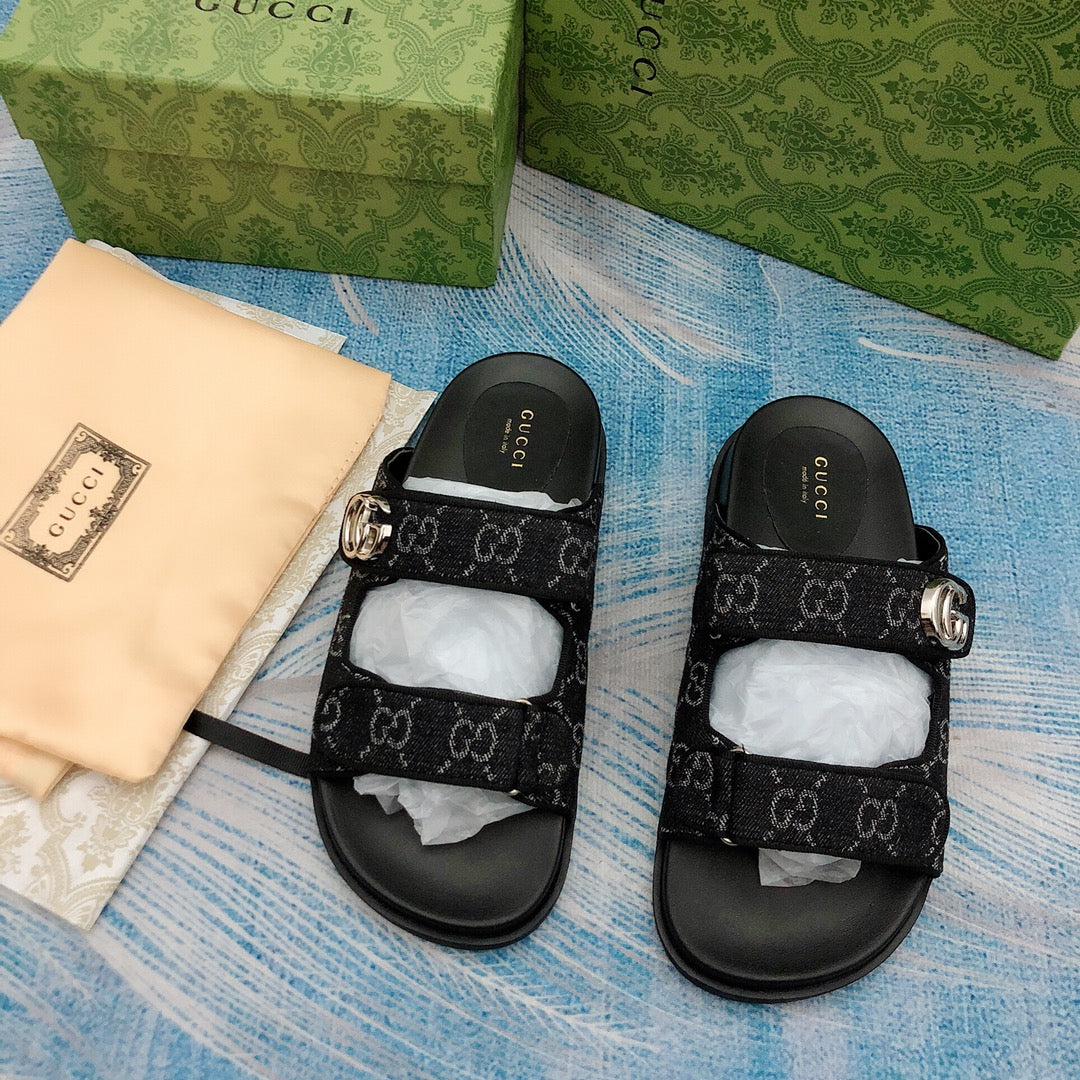 Gucci Vintage G Embossed Velcro Sandals – sandals product image 2