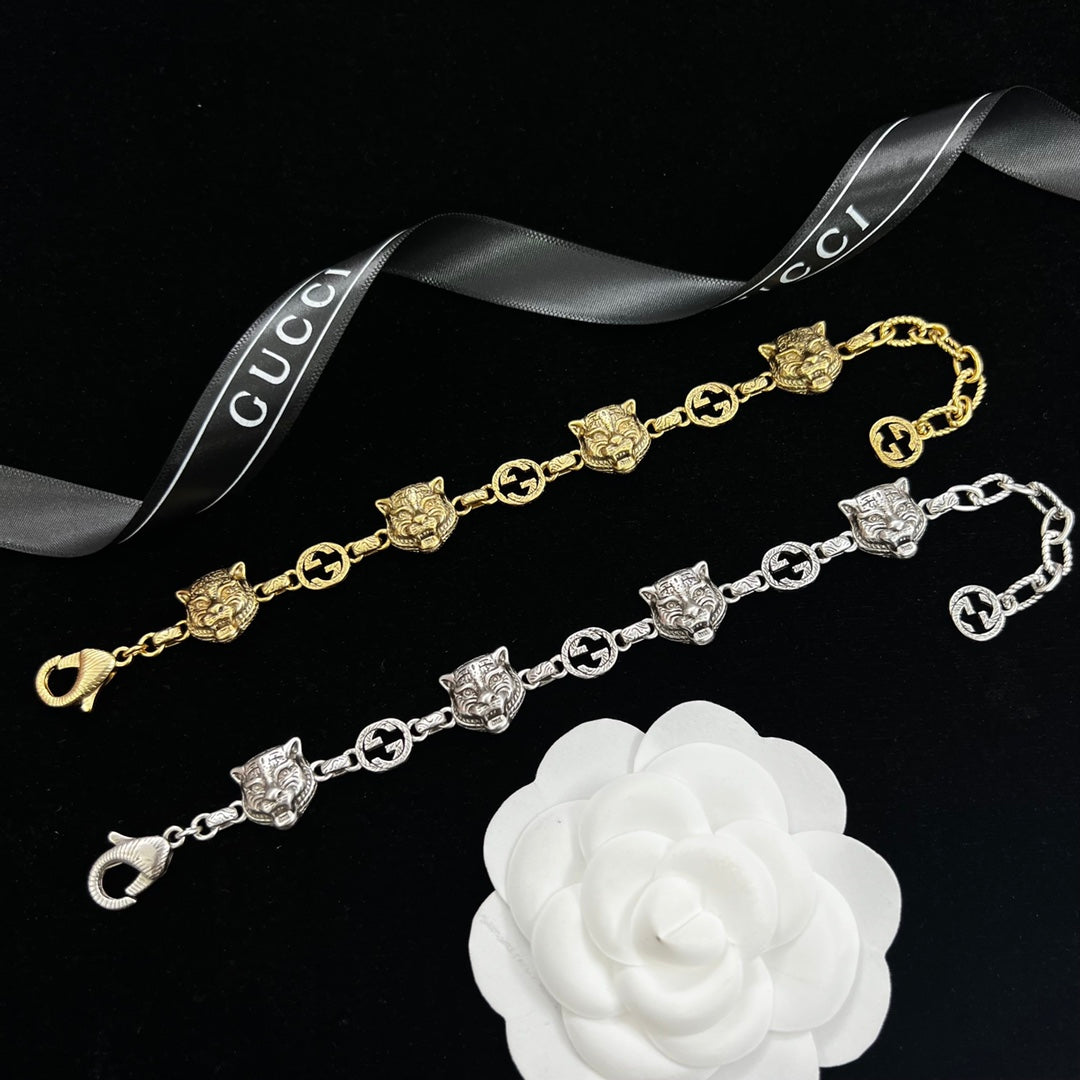 Gucci Vintage Tiger Head Monogram Bracelet – Luxury Jewelry – product image 7