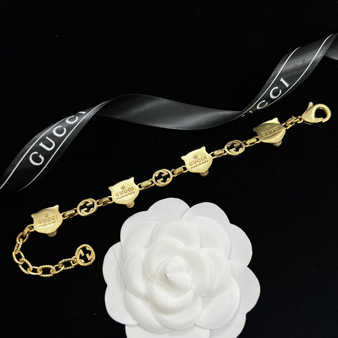 Gucci Vintage Tiger Head Monogram Bracelet – Luxury Jewelry – product image 8