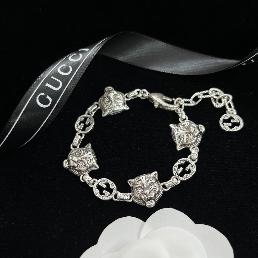 Gucci Vintage Tiger Head Monogram Bracelet – Luxury Jewelry – product image 10