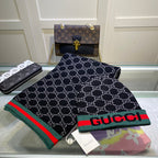 Gucci Wool Classic Monogram Jacquard Scarf Hat Set for Women – product image 13