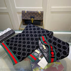 Gucci Wool Classic Monogram Jacquard Scarf Hat Set for Women – product image 20