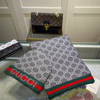 Gucci Wool Classic Monogram Jacquard Scarf Hat Set for Women – product image 21