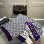 Gucci Wool Classic Monogram Jacquard Scarf Hat Set for Women – product image 25