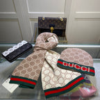 Gucci Wool Classic Monogram Jacquard Scarf Hat Set for Women – product image 28