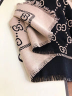 Gucci Wool-Silk Blend Small Broken Edges Jacquard Scarf Shawl for Women – product image 10