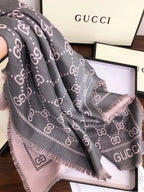 Gucci Wool-Silk Blend Small Broken Edges Jacquard Scarf Shawl for Women – product image 13