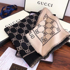 Gucci Wool-Silk Blend Small Broken Edges Jacquard Scarf Shawl for Women – product image 7