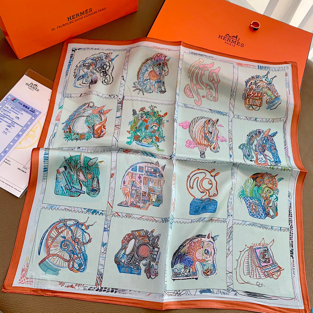Hermès 16 Horses Prismatic Square 50CM Silk Scarf for Women – product image 2