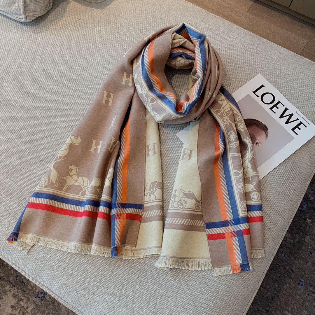 Hermès 6-color classic cashmere scarf for Women – product image 19