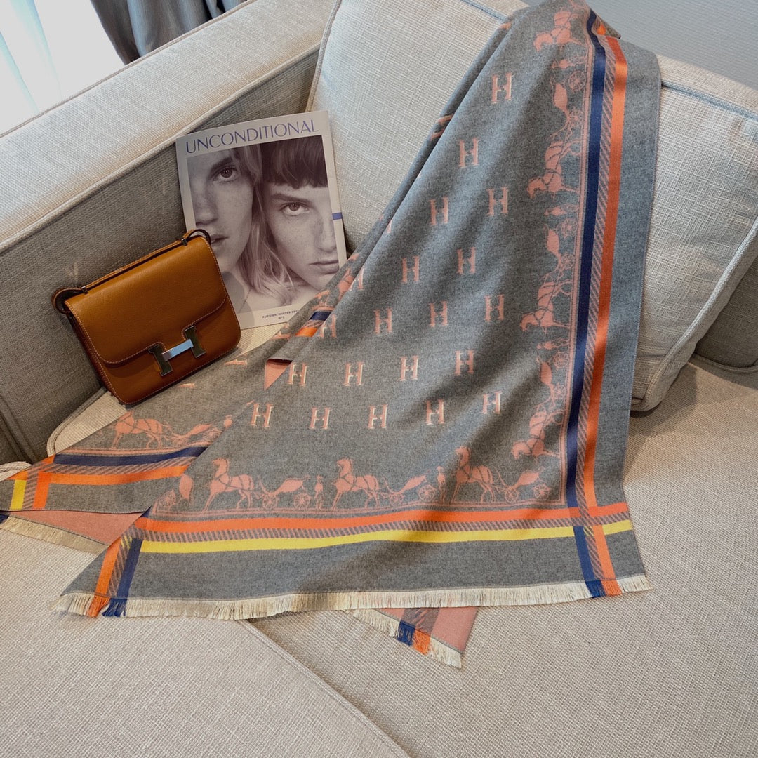 Hermès 6-color classic cashmere scarf for Women – product image 25