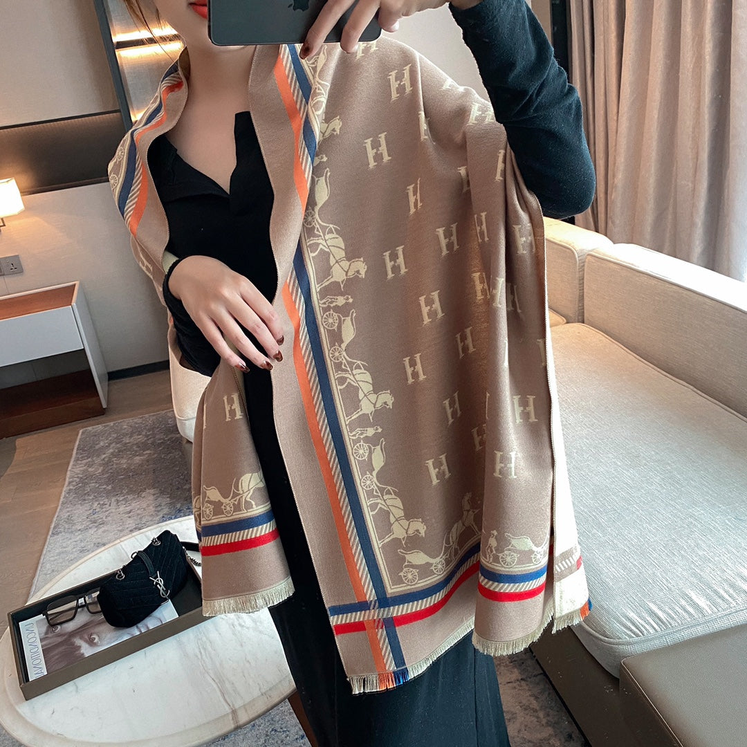 Hermès 6-color classic cashmere scarf for Women – product image 5