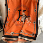 Hermès Cashmere H Horse Element Jacquard Scarf for Women – product image 10