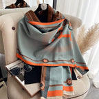 Hermès Cashmere H Horse Element Jacquard Scarf for Women – product image 19