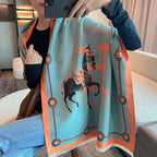 Hermès Cashmere H Horse Element Jacquard Scarf for Women – product image 3