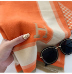 Hermès Cashmere warm thickened shawl scarf for Women – product image 20