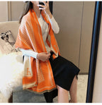 Hermès Cashmere warm thickened shawl scarf for Women – product image 6