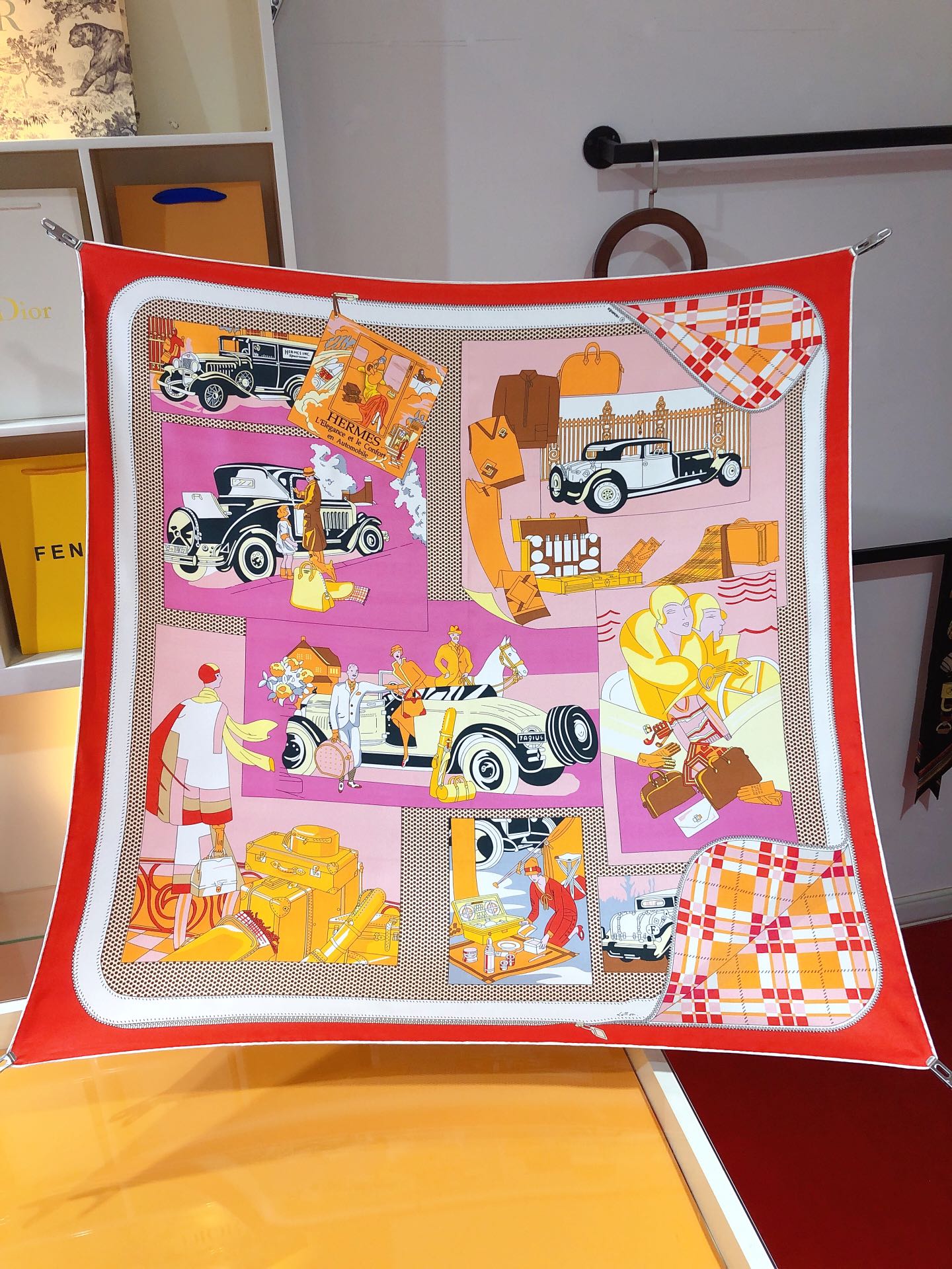 Hermès Confort en Automobile 70 Square Silk Scarf for Women – product image 2