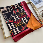 Hermès Double Sided Horse Pattern Silk Scarf for Women – product image 12