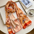 Hermès Double Sided Horse Pattern Silk Scarf for Women – product image 4